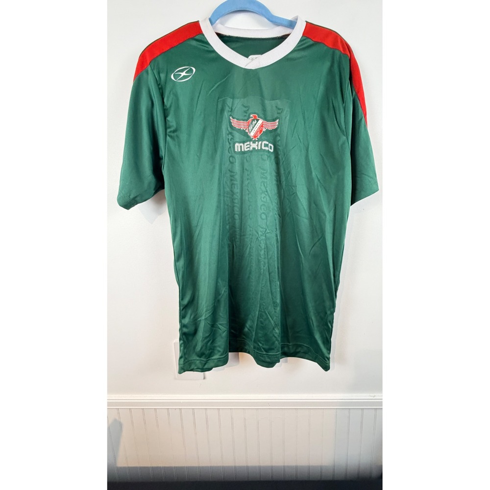 Xara Soccer Mexico International Shirt El Tri Azteca 1970 Green Jersey Mens M